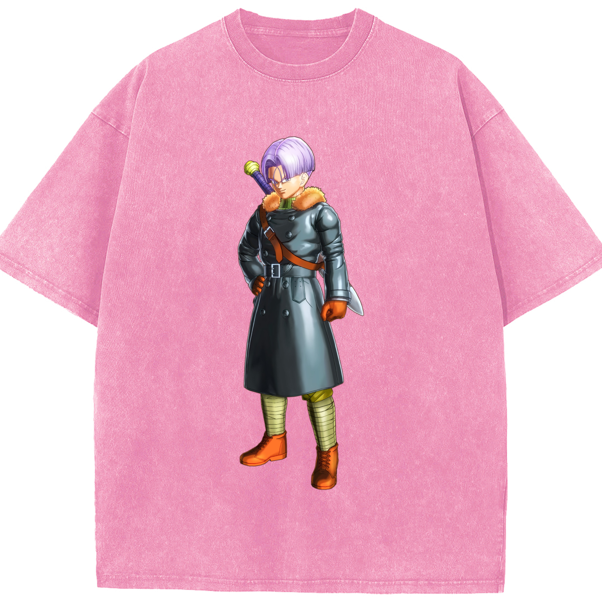 （画像用） ドラゴンボール トランクス（Torankusu）DRAGON BALL Trunks 綿100% ヴィンテージ風 半袖Tシャツ（フロントプリント）
